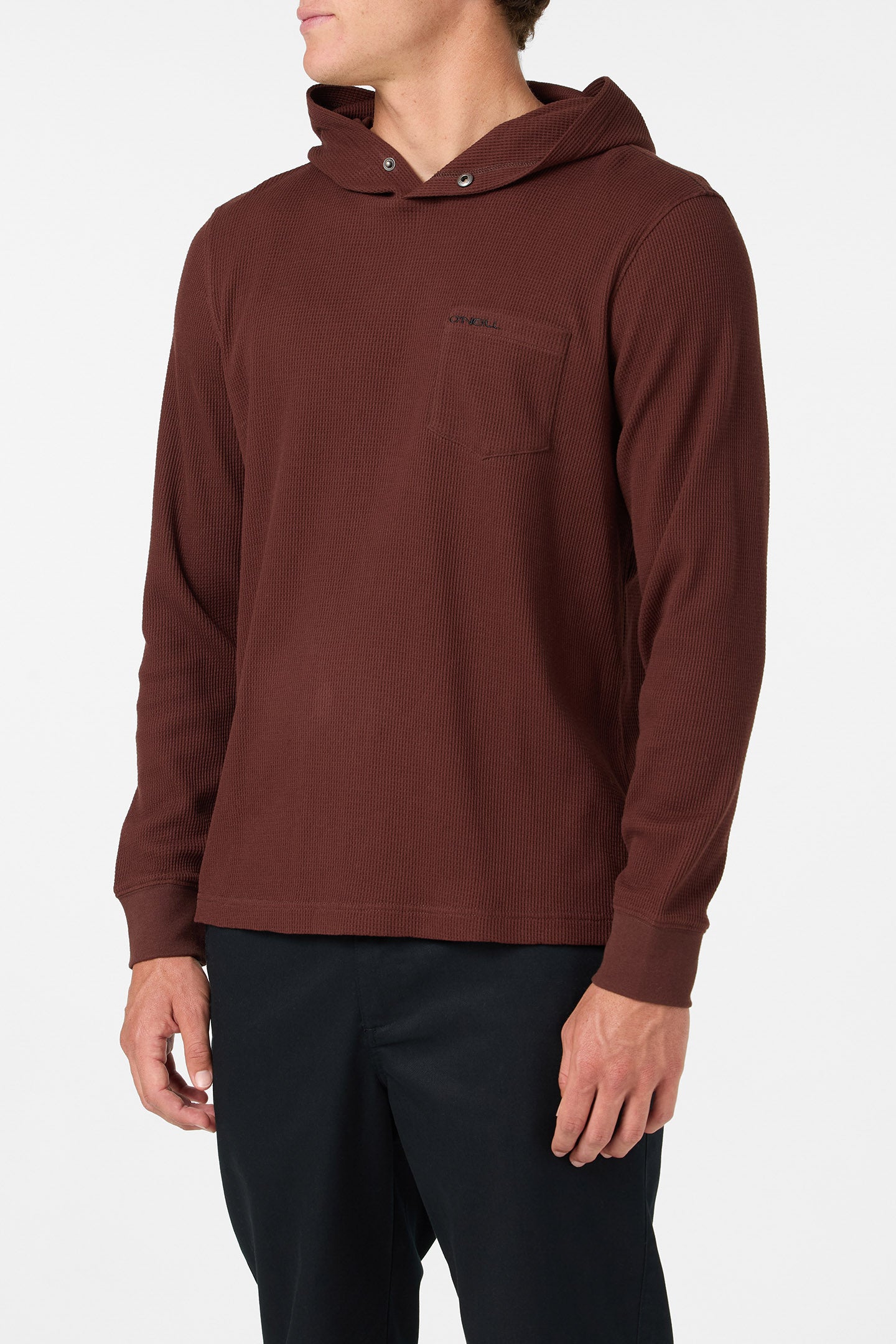 Overland Hooded Thermal Long Sleeve Pullover - Chocolate | O'Neill