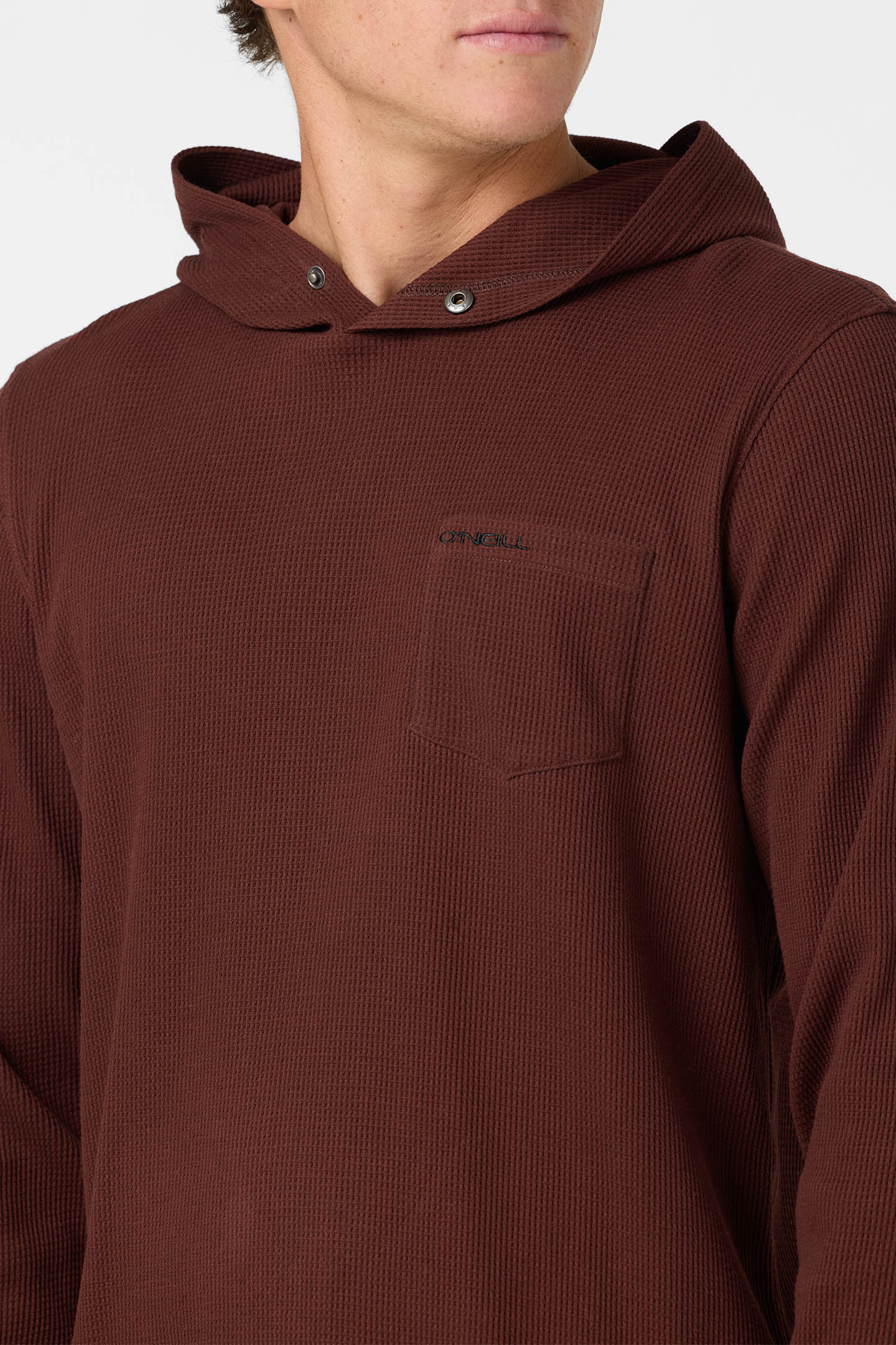 Overland Hooded Thermal Long Sleeve Pullover - Chocolate | O'Neill
