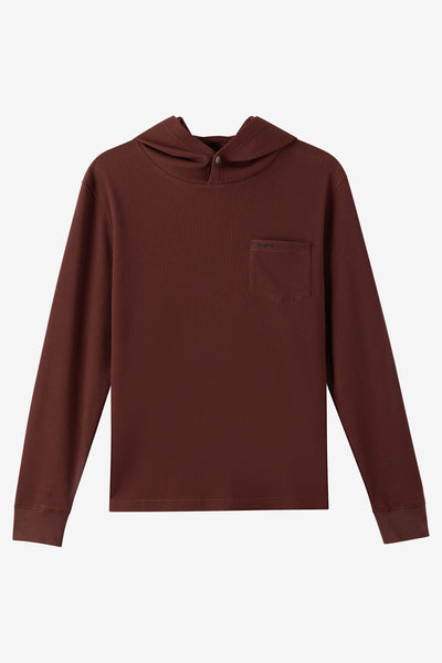 Overland Hooded Thermal Long Sleeve Pullover - Chocolate | O'Neill
