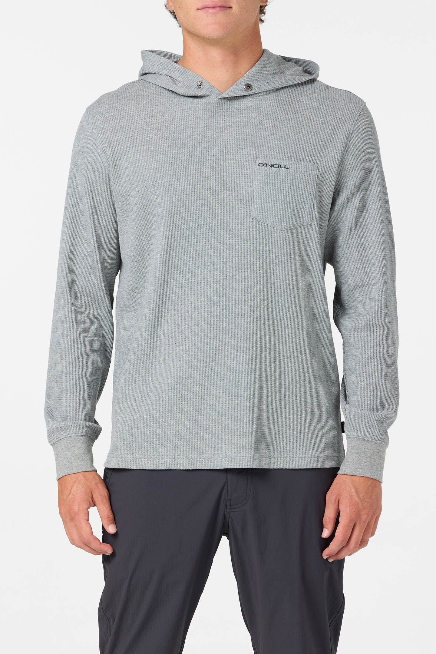 Overland Hooded Thermal Long Sleeve Pullover - Heather Grey | O'Neill