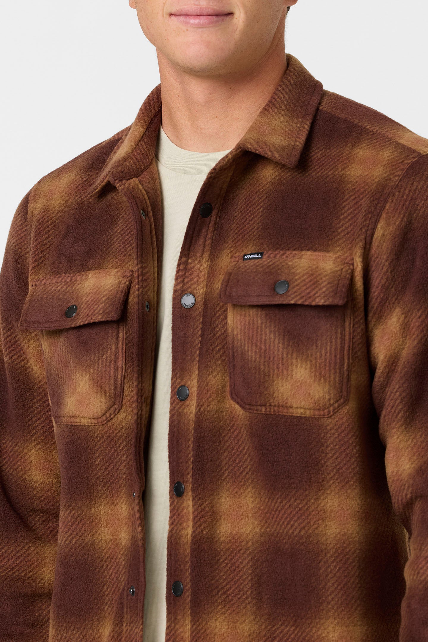 Glacier Plaid Superfleece Long Sleeve Shirt - Chocolate | O'Neill
