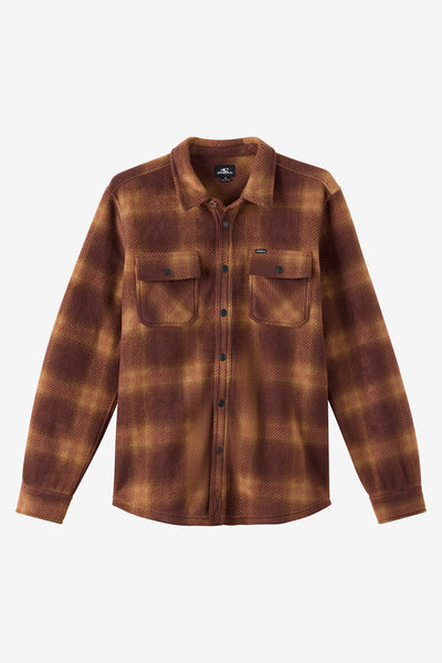 Glacier Plaid Superfleece Long Sleeve Shirt - Chocolate | O'Neill