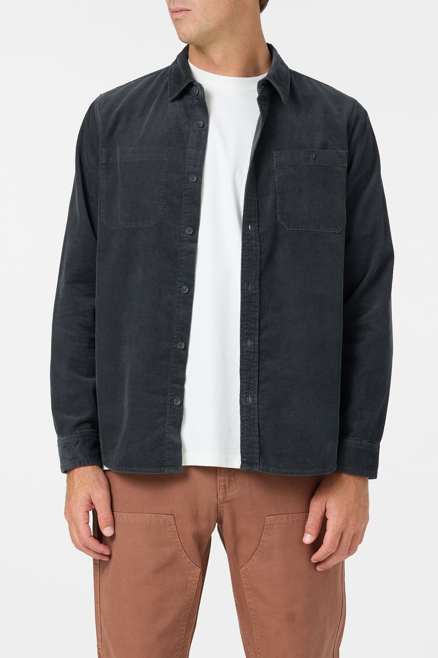 トップス long sleeve cord shirt enof O'Riginals Cord Shirt - Phantom | O'Neill