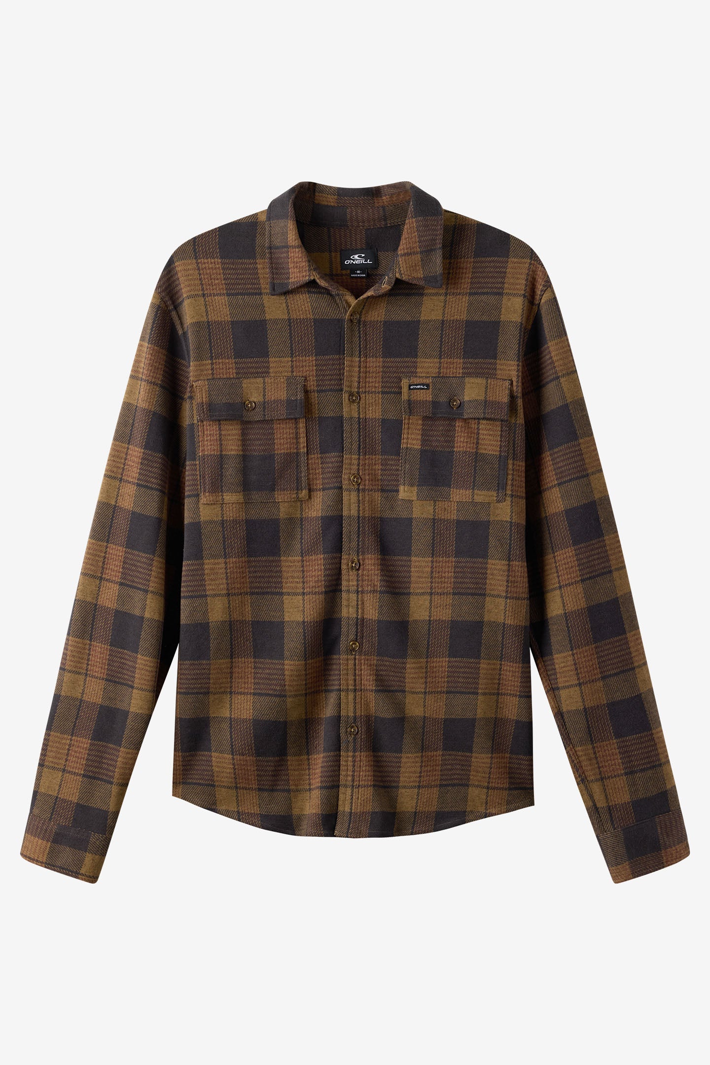 Sutton Flannel Long Sleeve Shirt - Dark Khaki | O'Neill