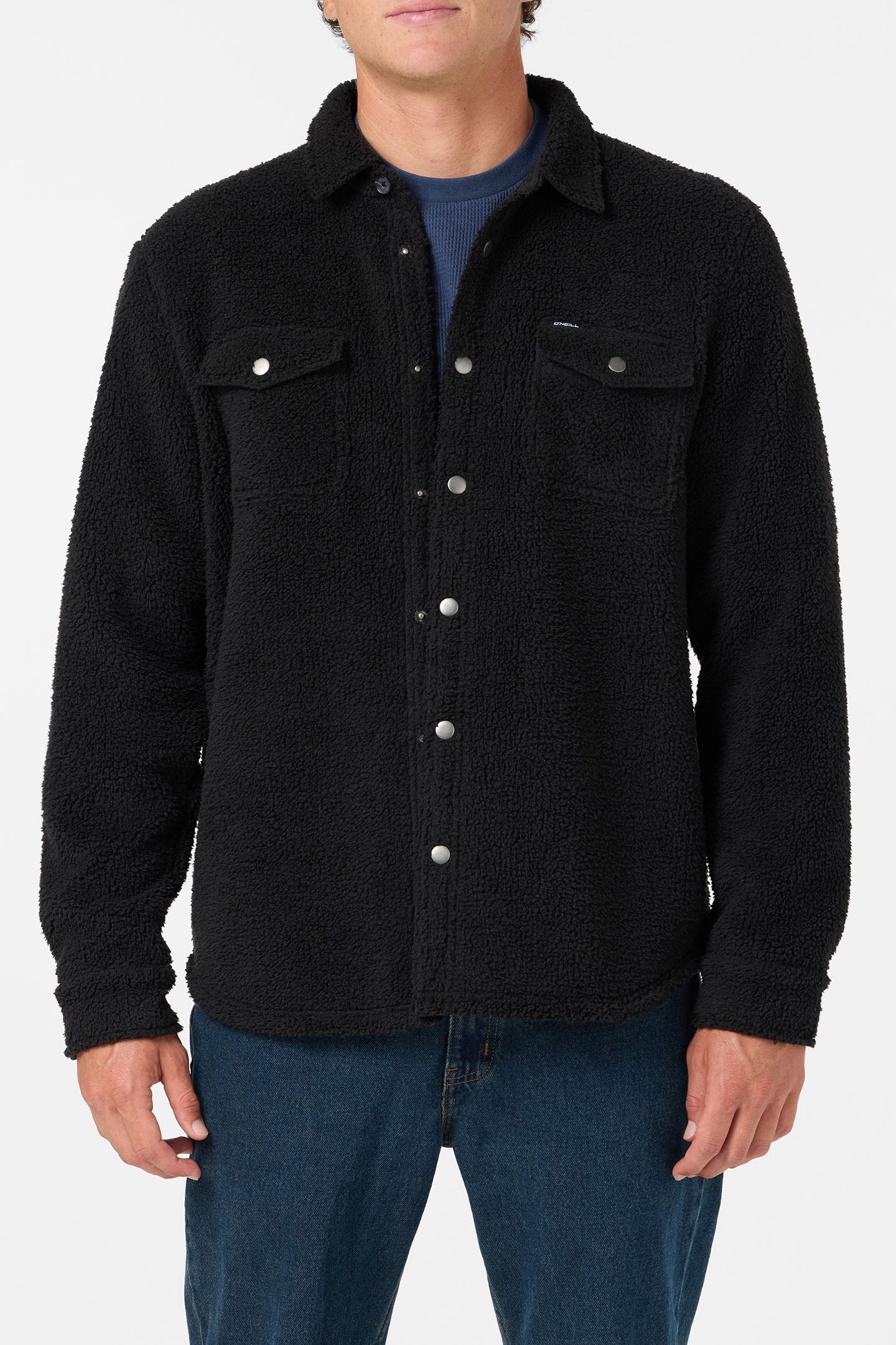 Glacier Solid Superfleece Long Sleeve Shirt - Black | O'Neill