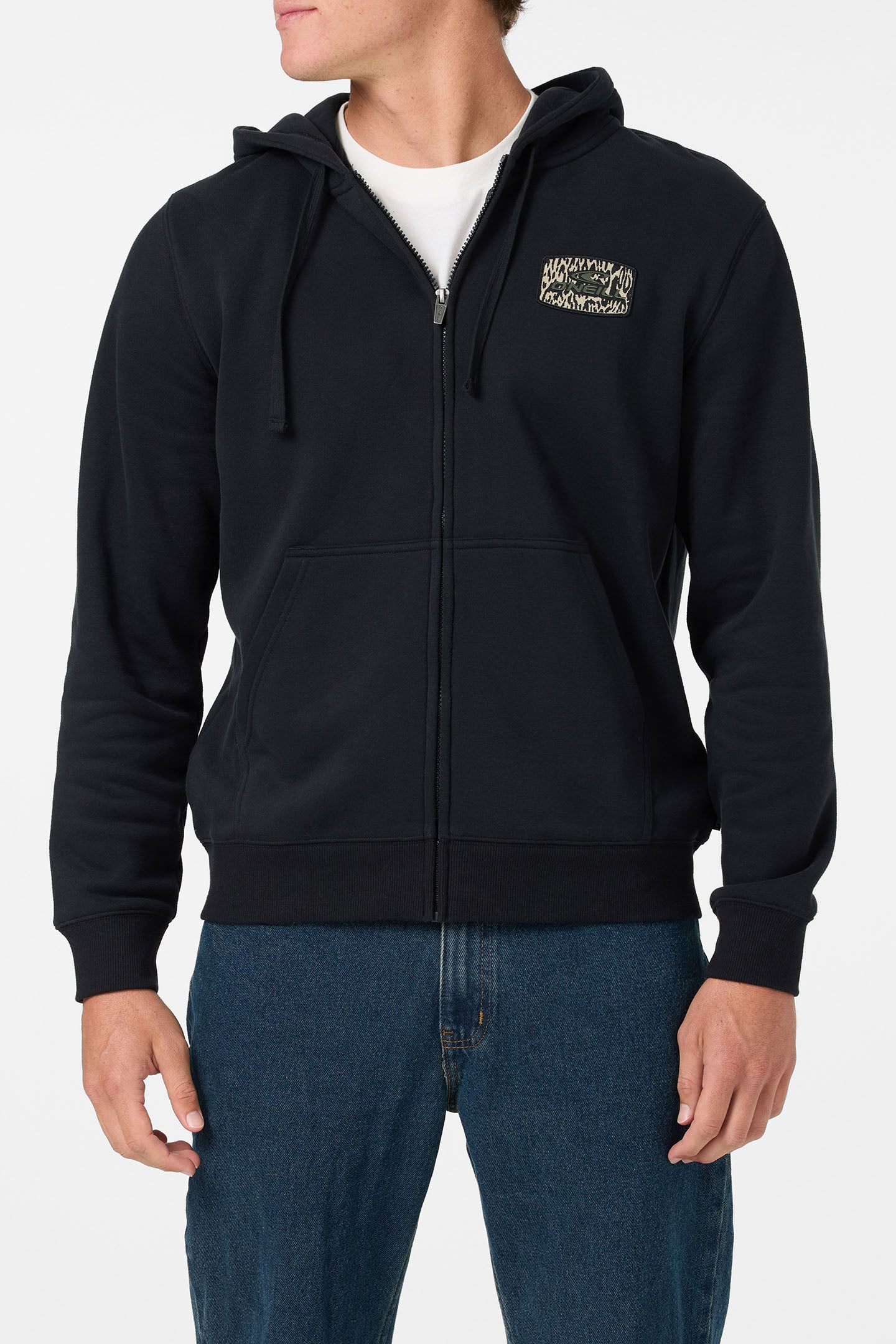 Patched Classic Zip Hoodie Zip Fleece - Black | O'Neill