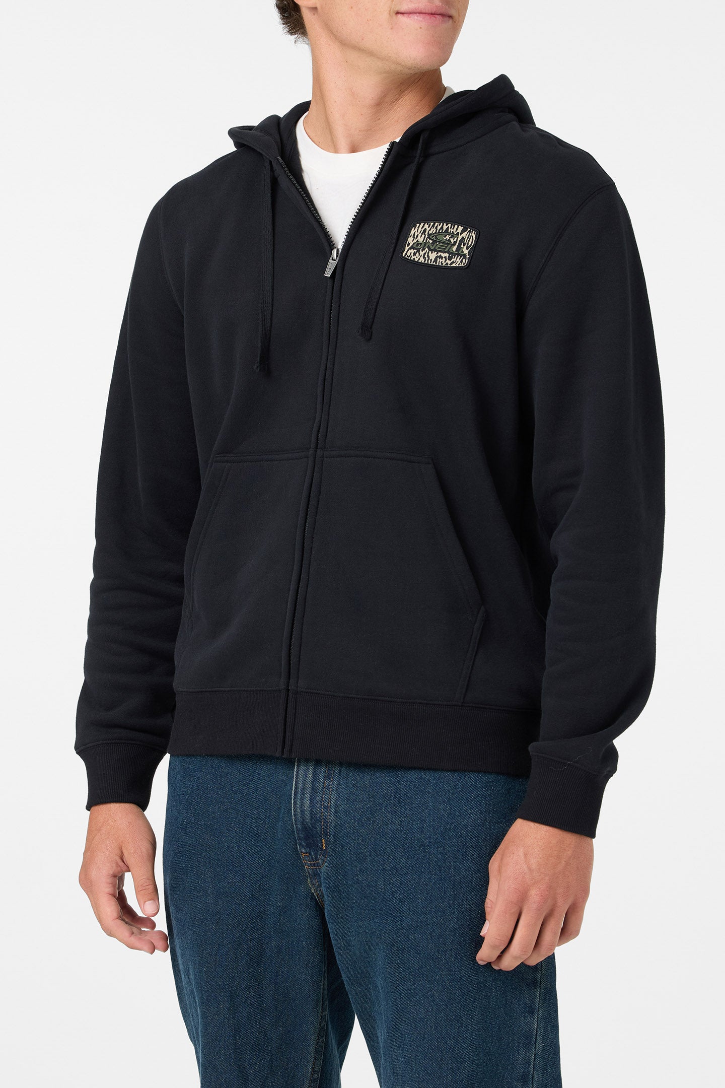Patched Classic Zip Hoodie Zip Fleece - Black | O'Neill