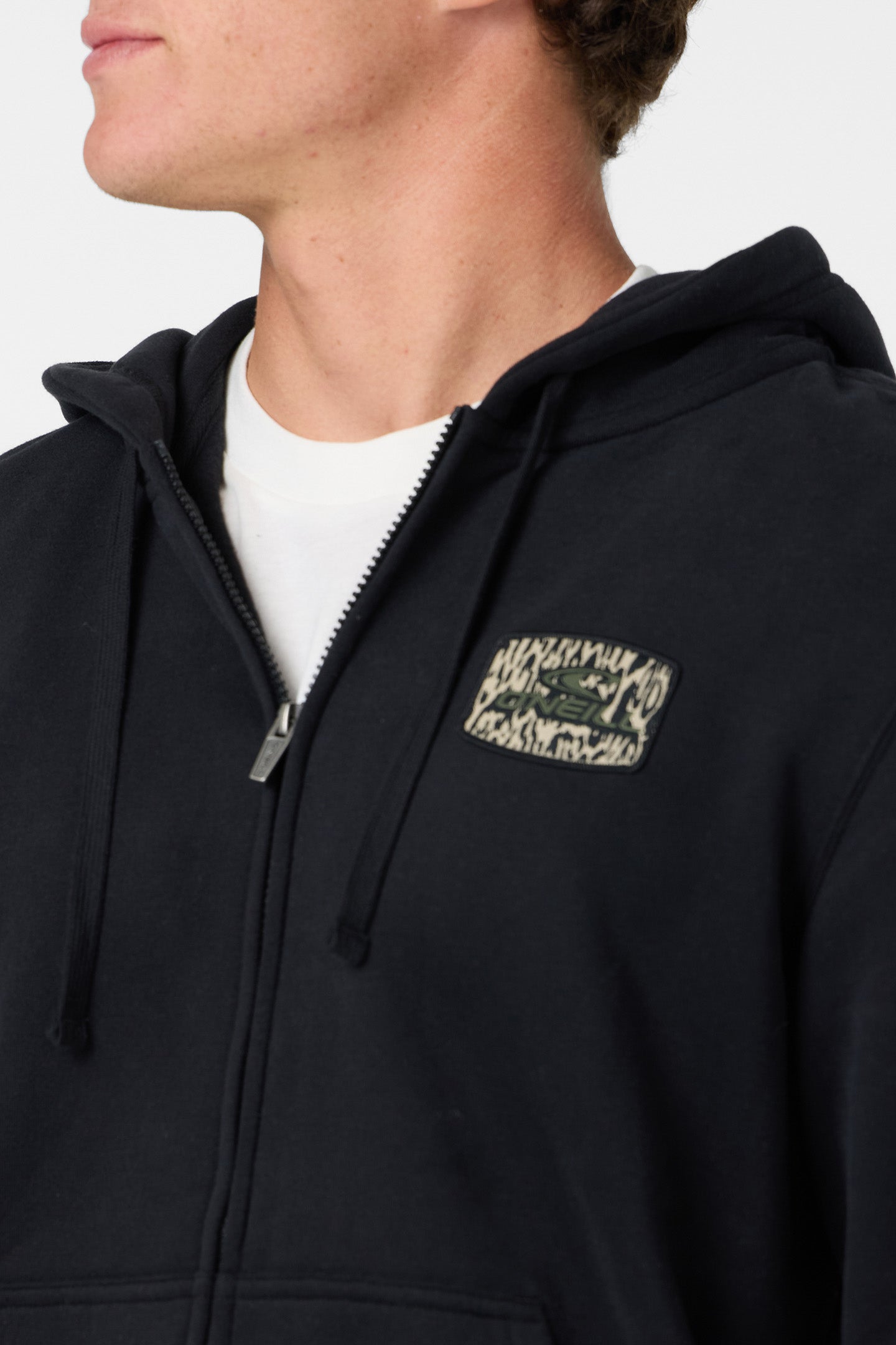 Patched Classic Zip Hoodie Zip Fleece - Black | O'Neill