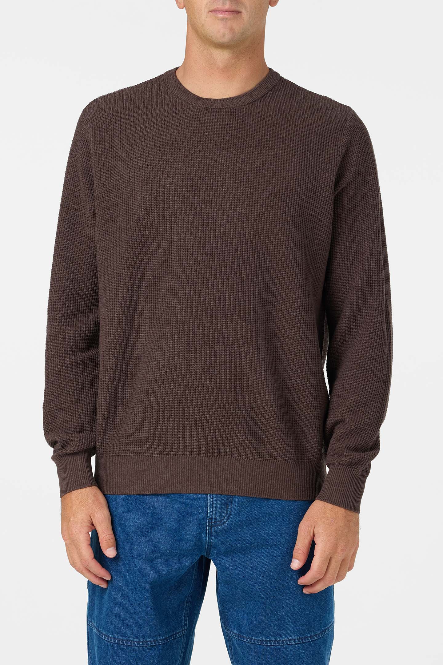 O'Riginals Roscoe Waffle Sweater Long Sleeve Sweater - Heather