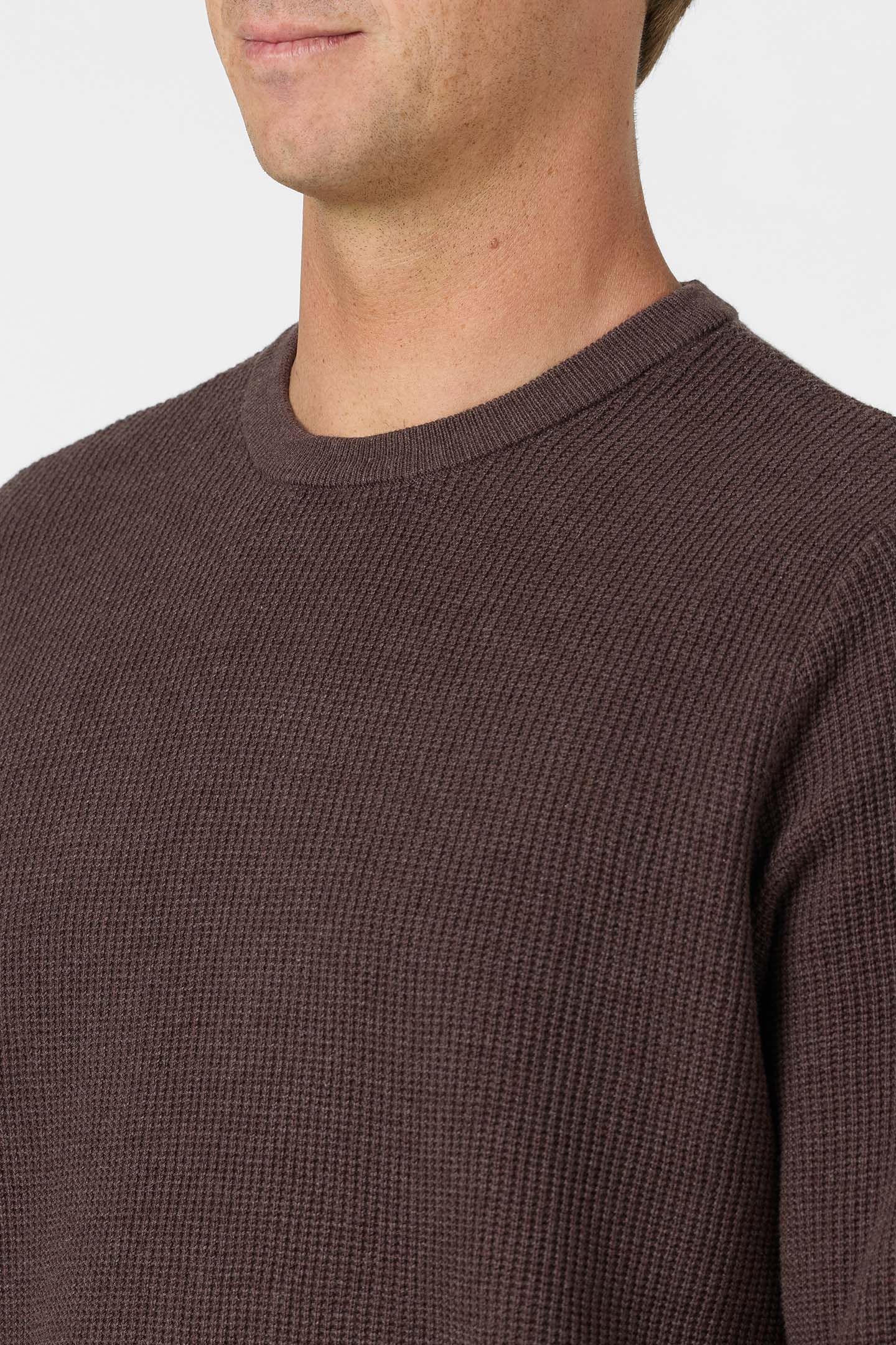 O'Riginals Roscoe Waffle Sweater Long Sleeve Sweater - Heather