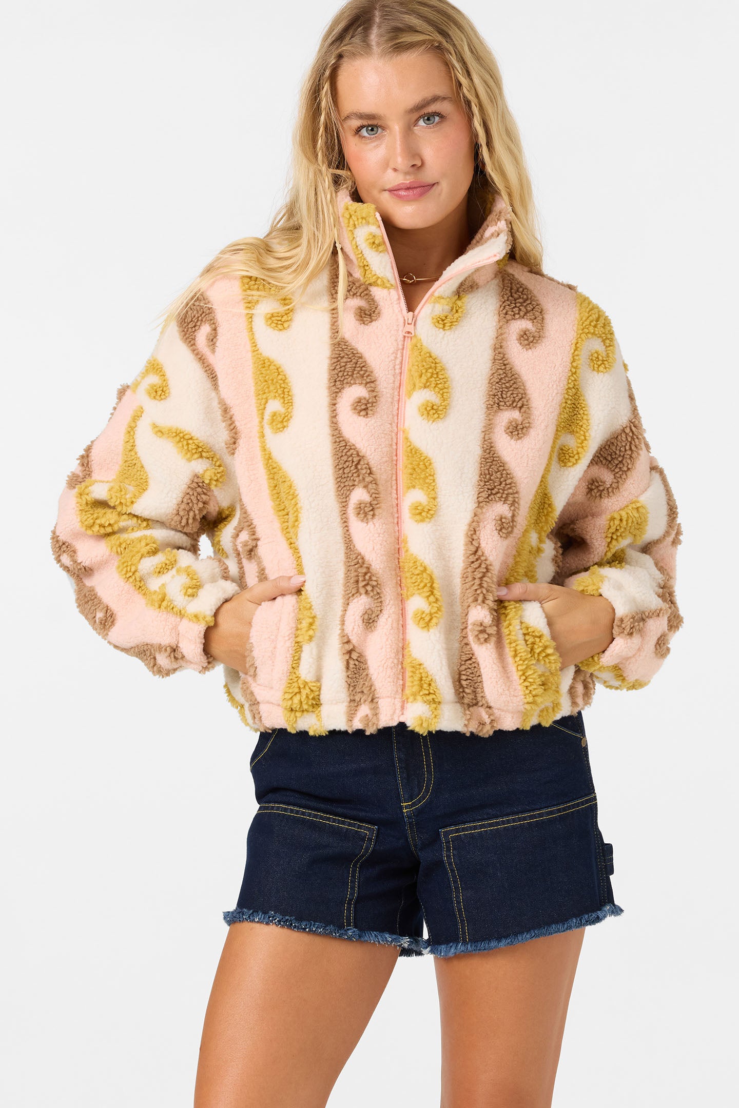 CORDIN HIGH PILE JACKET PEACH LIGHT – O'Neill