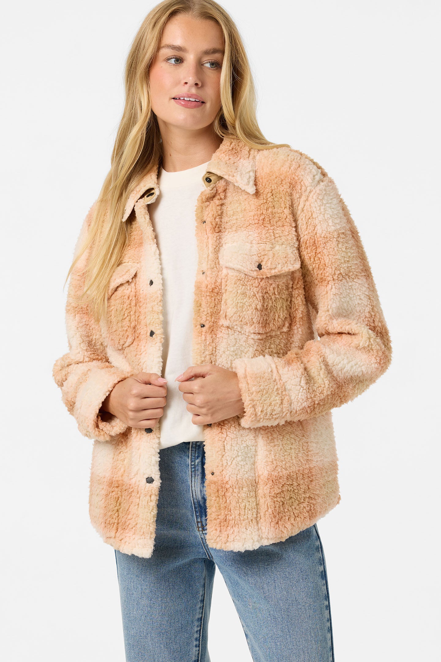 Zuma High Pile Jacket - Peach Light | O'Neill