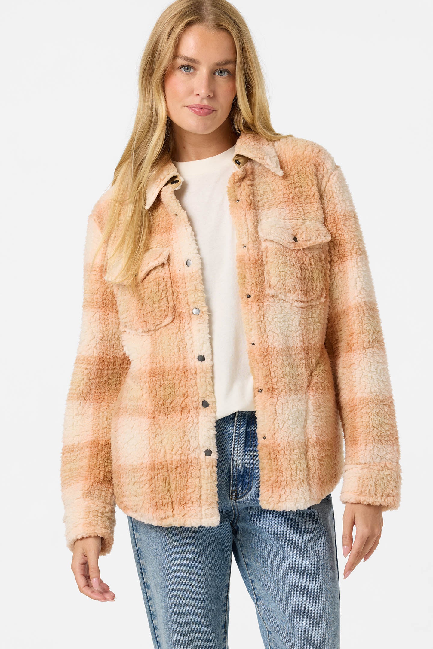 Zuma High Pile Jacket - Peach Light | O'Neill