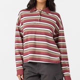 O'Riginals Kyra Long Sleeve Crop Polo Top