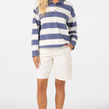 O'Riginals Kyra Long Sleeve Crop Polo Top