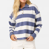 O'Riginals Kyra Long Sleeve Crop Polo Top