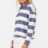 O'Riginals Kyra Long Sleeve Crop Polo Top
