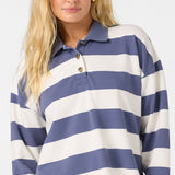 O'Riginals Kyra Long Sleeve Crop Polo Top