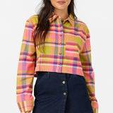 Pippa Flannel Crop Long Sleeve Shirt
