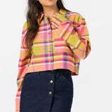 Pippa Flannel Crop Long Sleeve Shirt