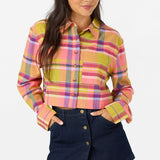 Pippa Flannel Crop Long Sleeve Shirt