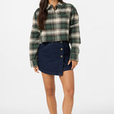 Pippa Sleeve Crop Flannel