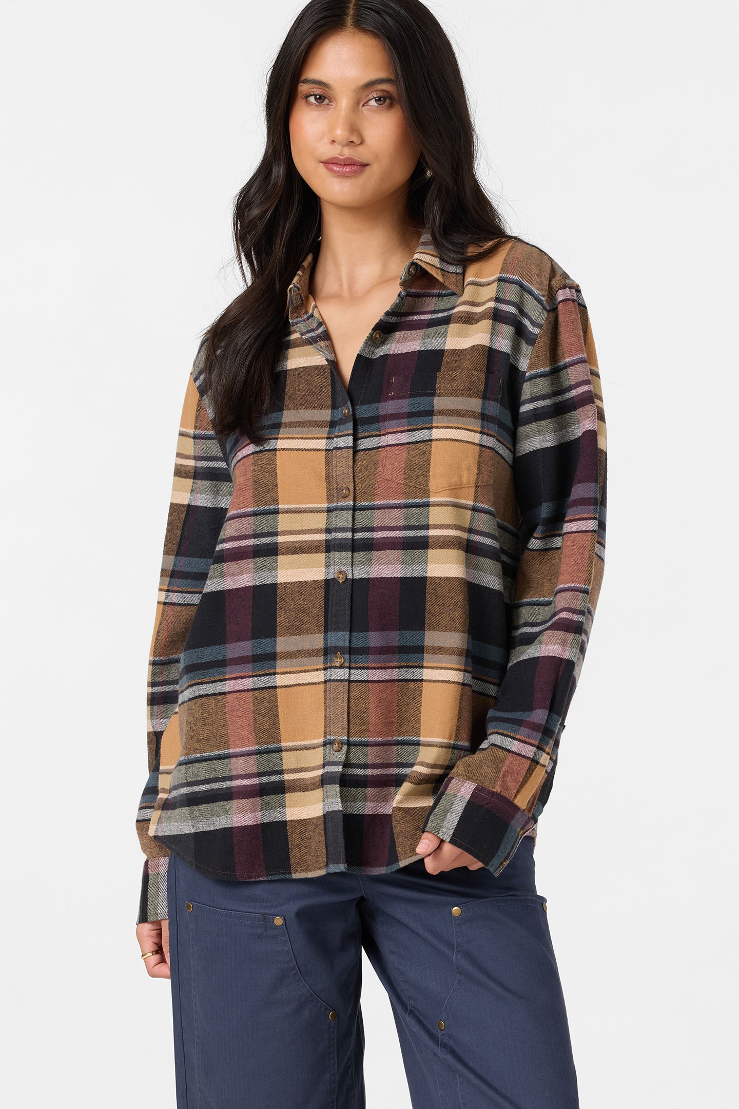 Logan Flannel Shirt Long Sleeve Top - Phantom | O'Neill