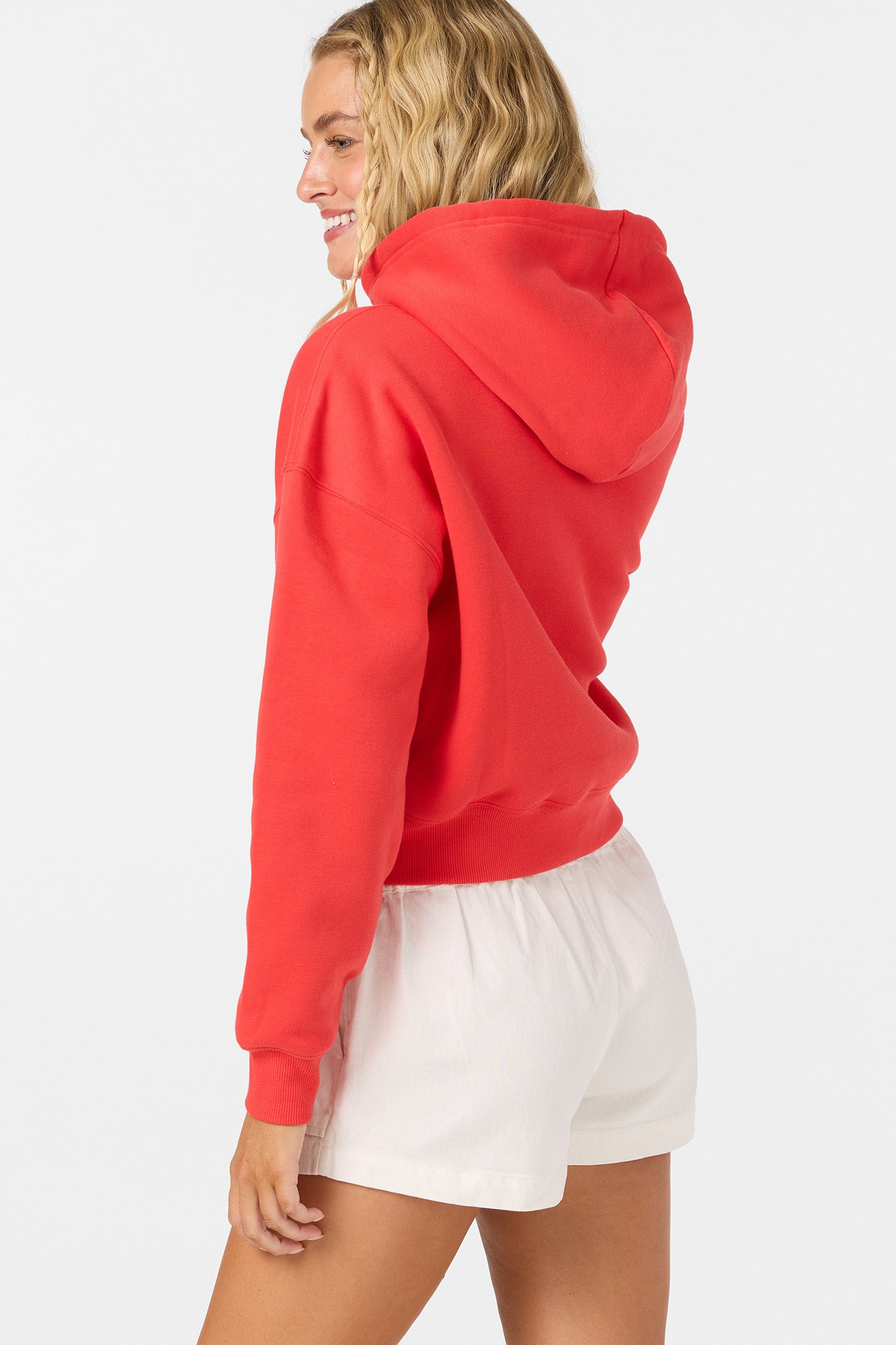 Arden Cropped Hoodie Pullover Fleece - Lava Red | O'Neill