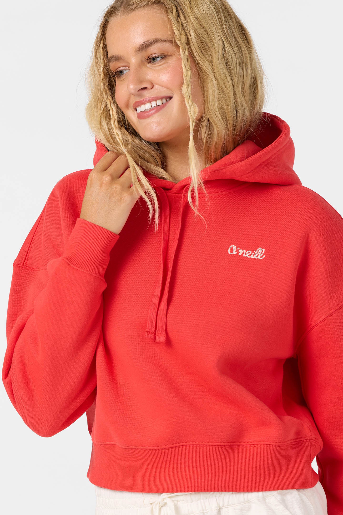 Arden Cropped Hoodie Pullover Fleece - Lava Red | O'Neill