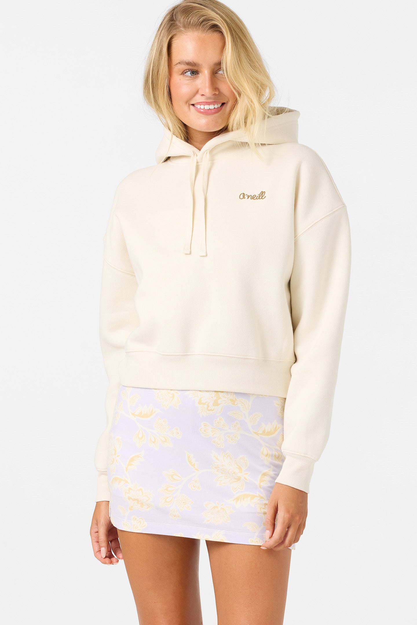 Arden Cropped Hoodie Pullover Fleece - Tofu | O'Neill