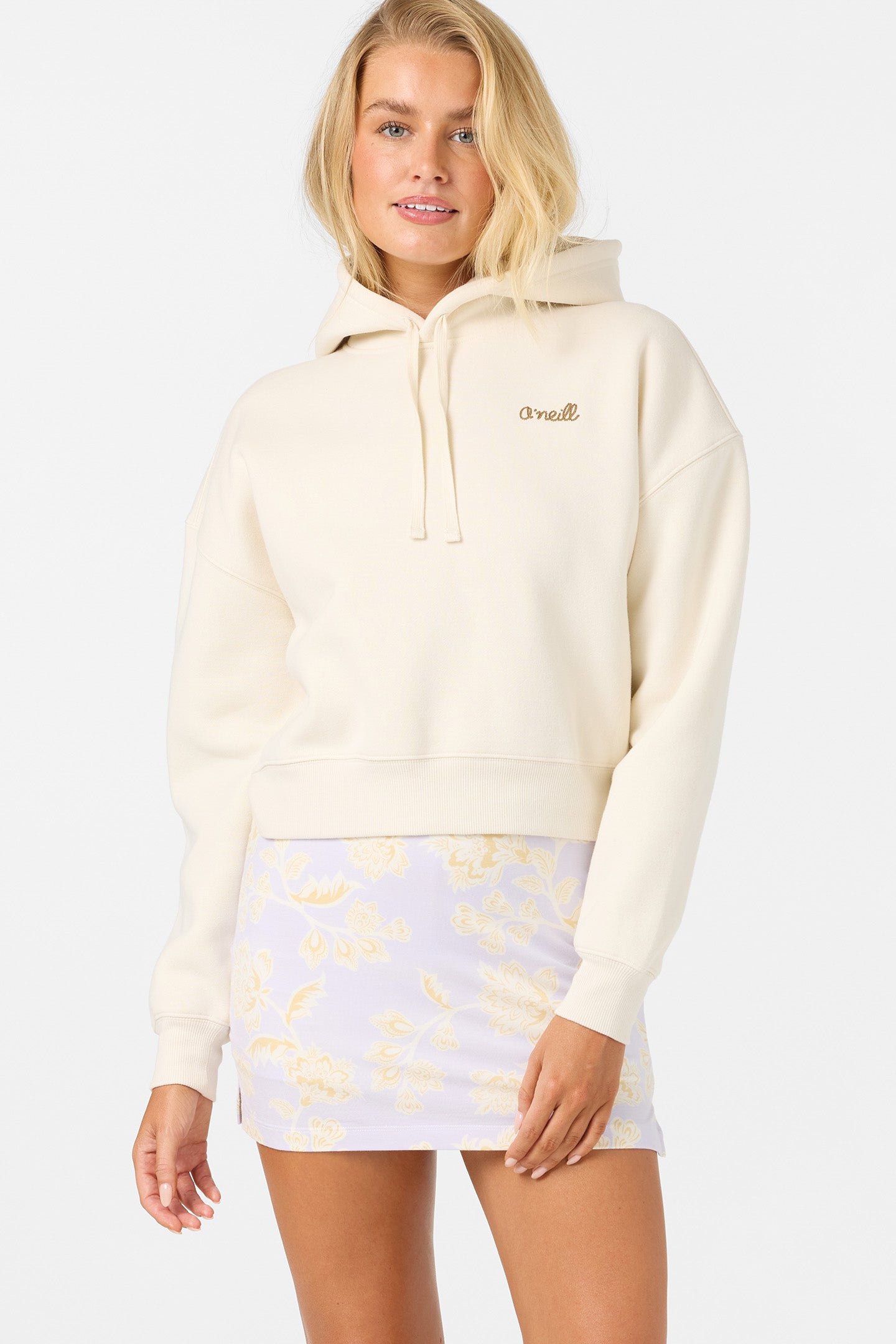 Arden Cropped Hoodie Pullover Fleece - Tofu | O'Neill