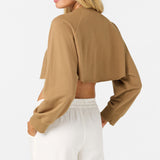 Palm Raw Edge Crop Fleece