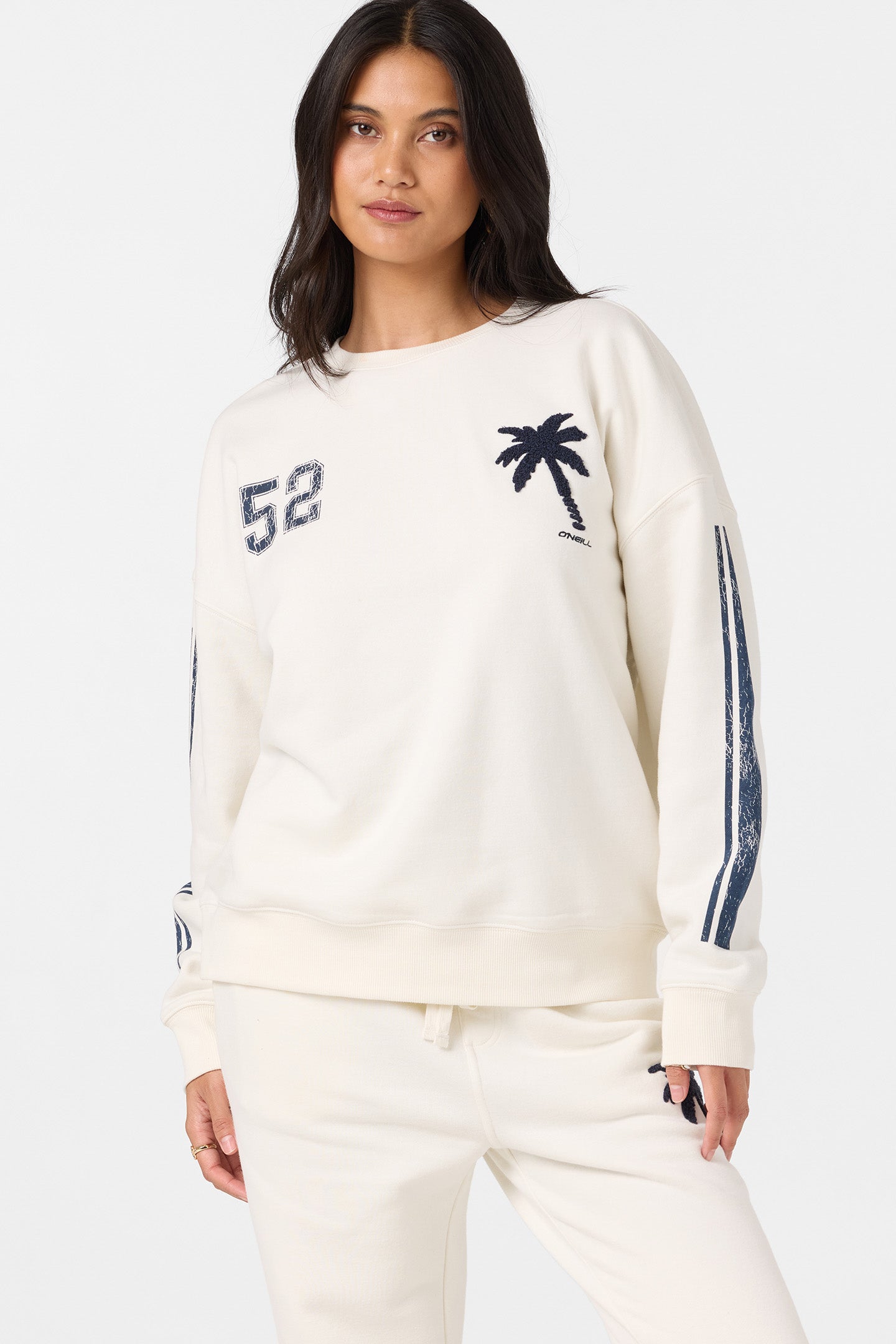 Team Oversized Crew Crew Neck Fleece - Tofu | O'Neill