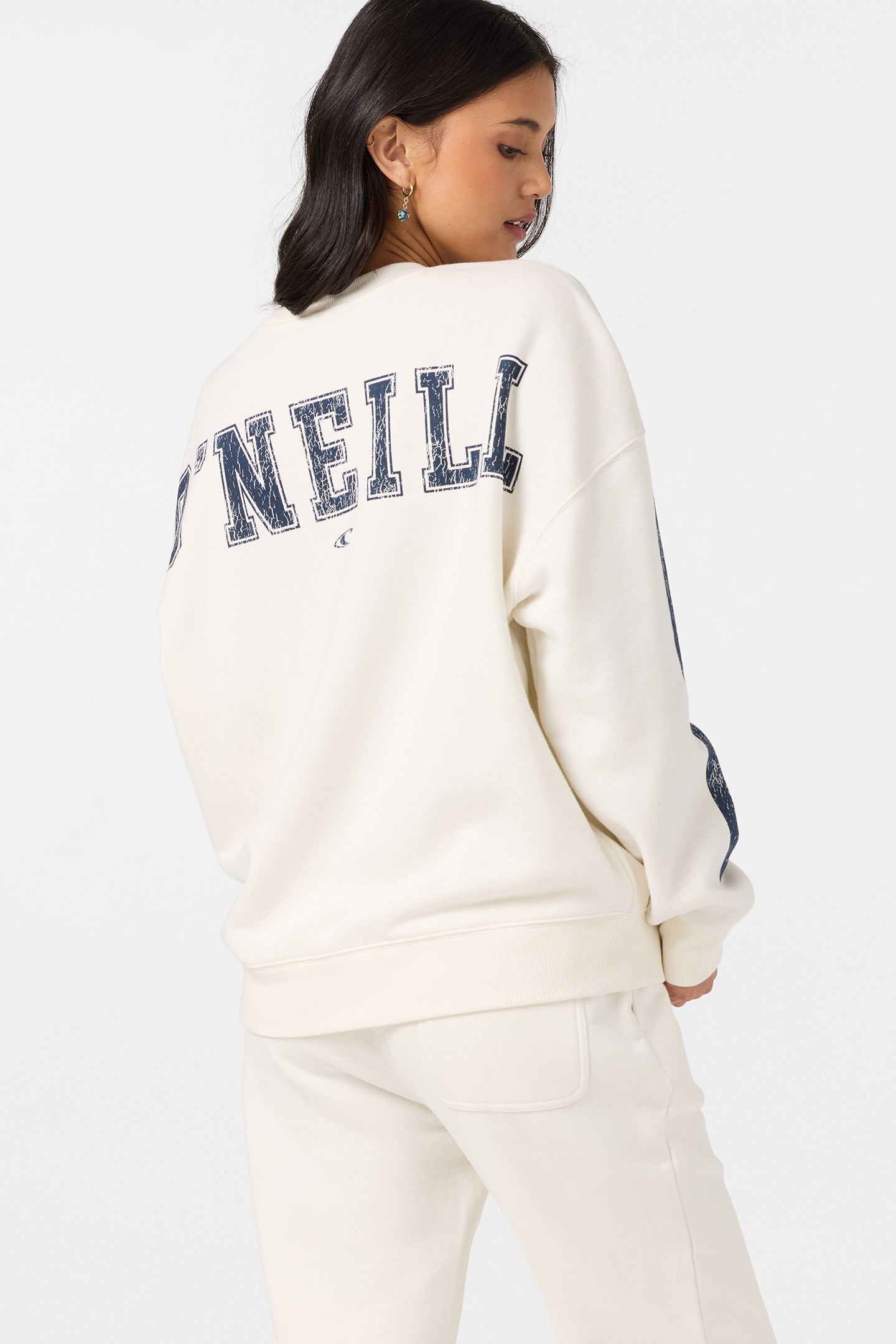 Team Oversized Crew Crew Neck Fleece - Tofu | O'Neill