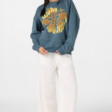 Hibiscus Hawaii Oversized Crew Neck Fleece