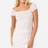 Alyssa Jacobean Floral Knit Short Skirt
