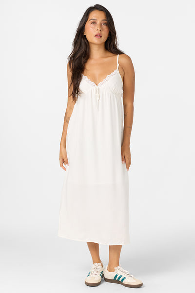 Dayna Solid Dress Midi Dress - White | O'Neill