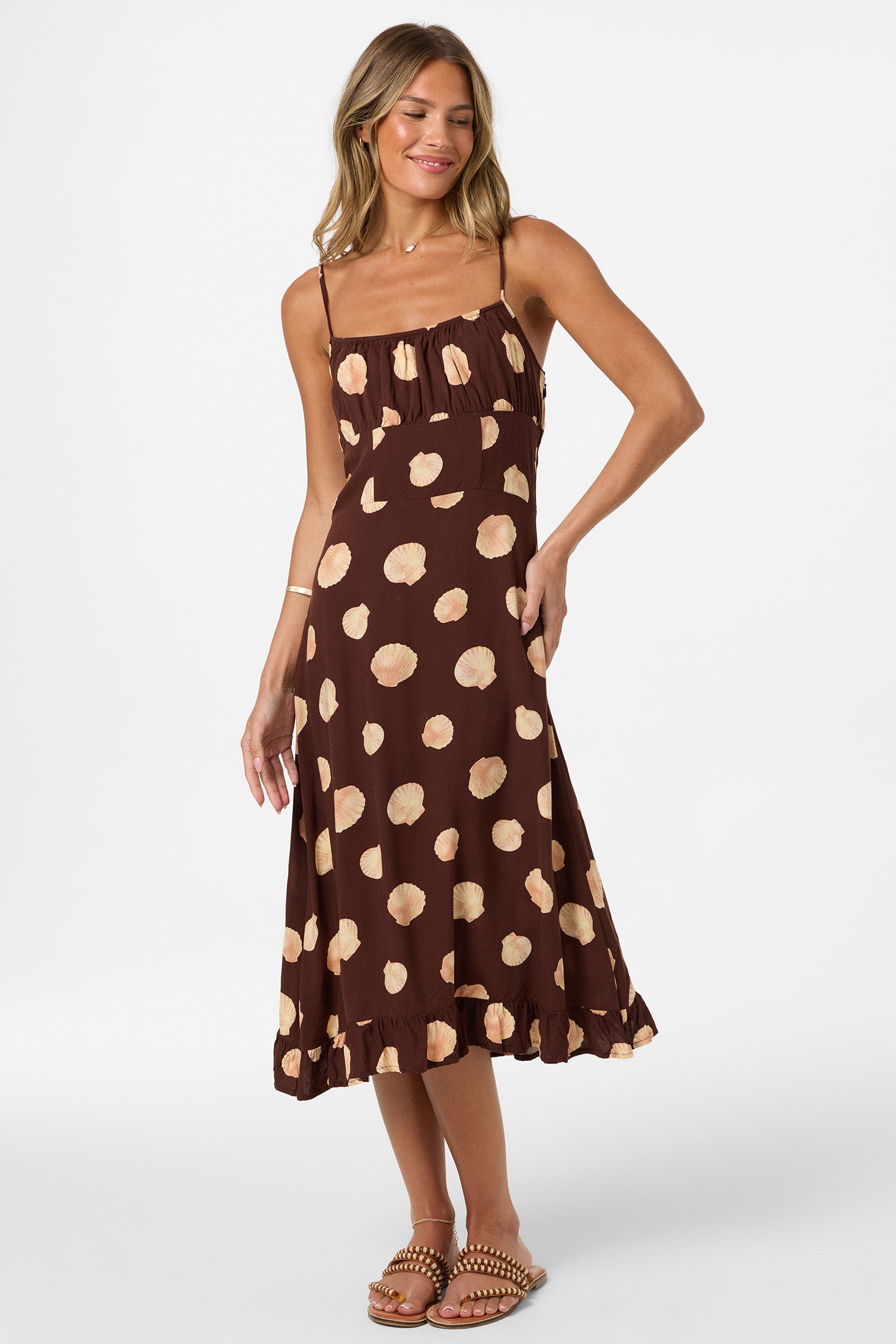 Jorgie Camila Shell Dress Midi Dress - Chocolate | O'Neill