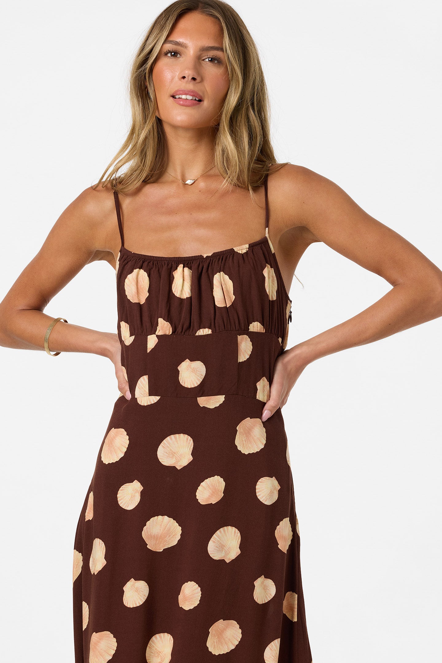 Jorgie Camila Shell Dress Midi Dress - Chocolate | O'Neill