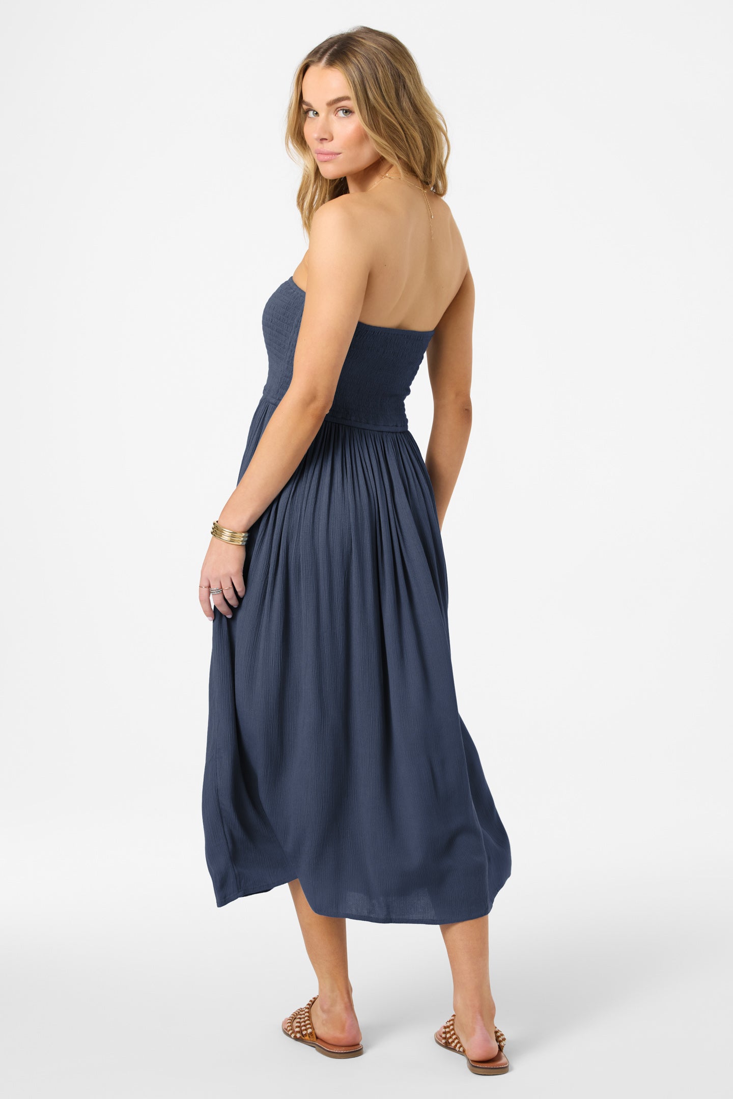 O'Neill Women's Piper Midi Dress in Navy, Size XL, Viscose