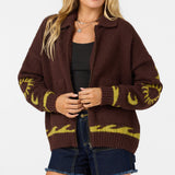 Corrine Zip Up Long Sleeve Sweater