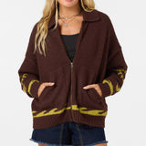 Corrine Zip Up Long Sleeve Sweater