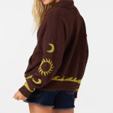 Corrine Zip Up Long Sleeve Sweater