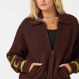 Corrine Zip Up Long Sleeve Sweater
