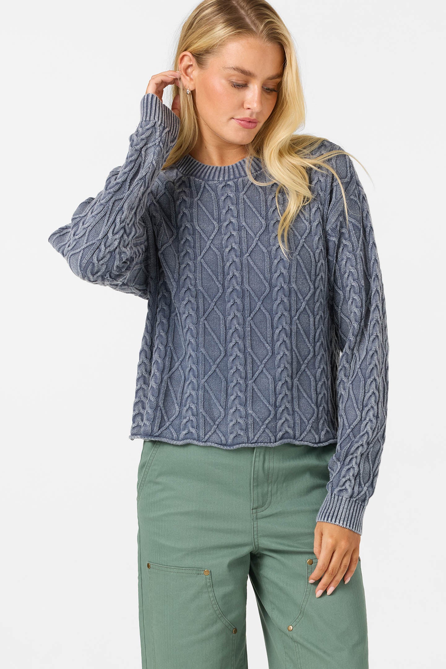 O'Riginals Misha Cable Knit Sweater Long Sleeve Sweater