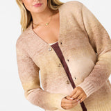 Ombre Cardigan Long Sleeve Sweater