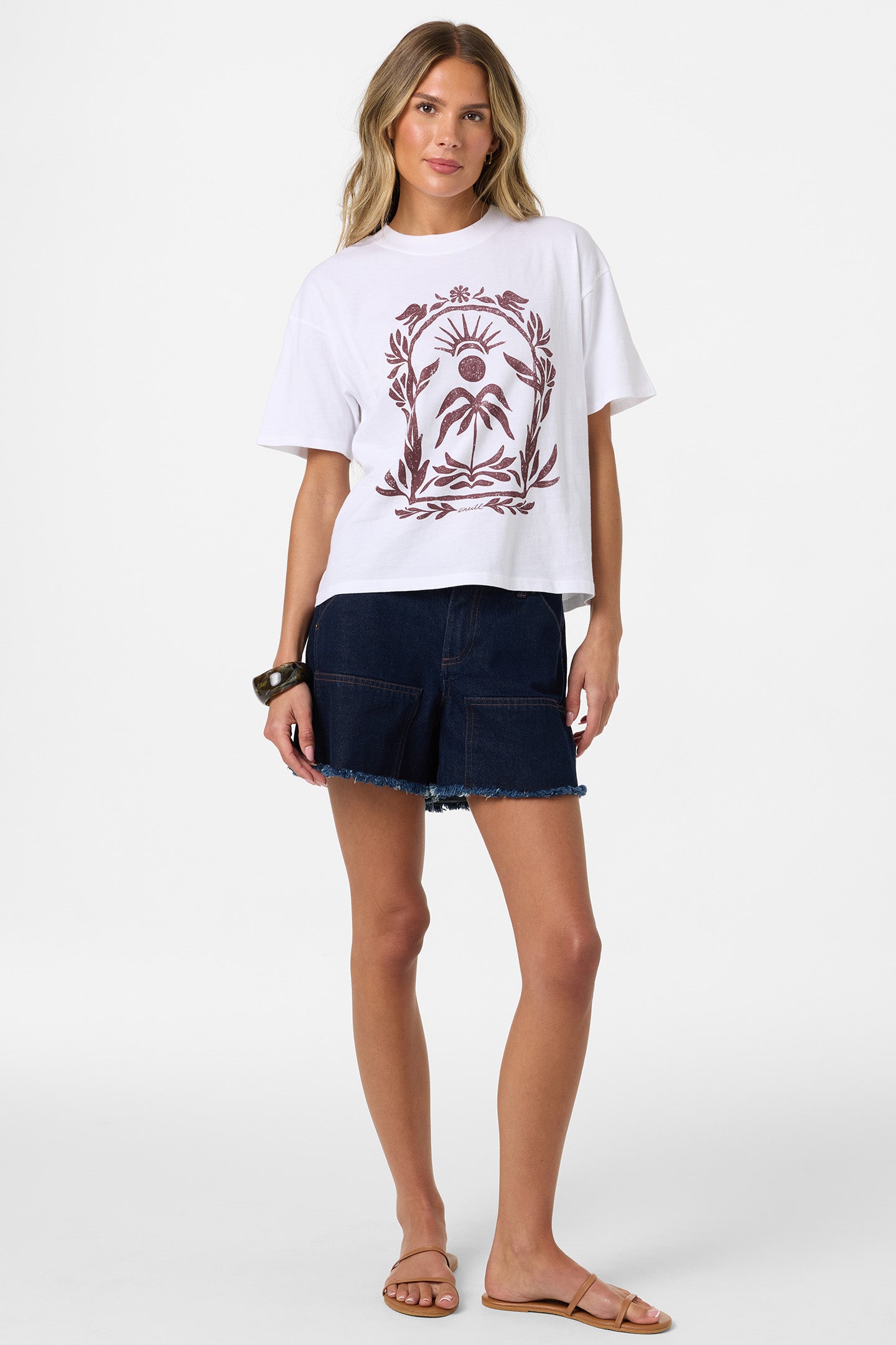 Framed Flora Easy Tee - White | O'Neill