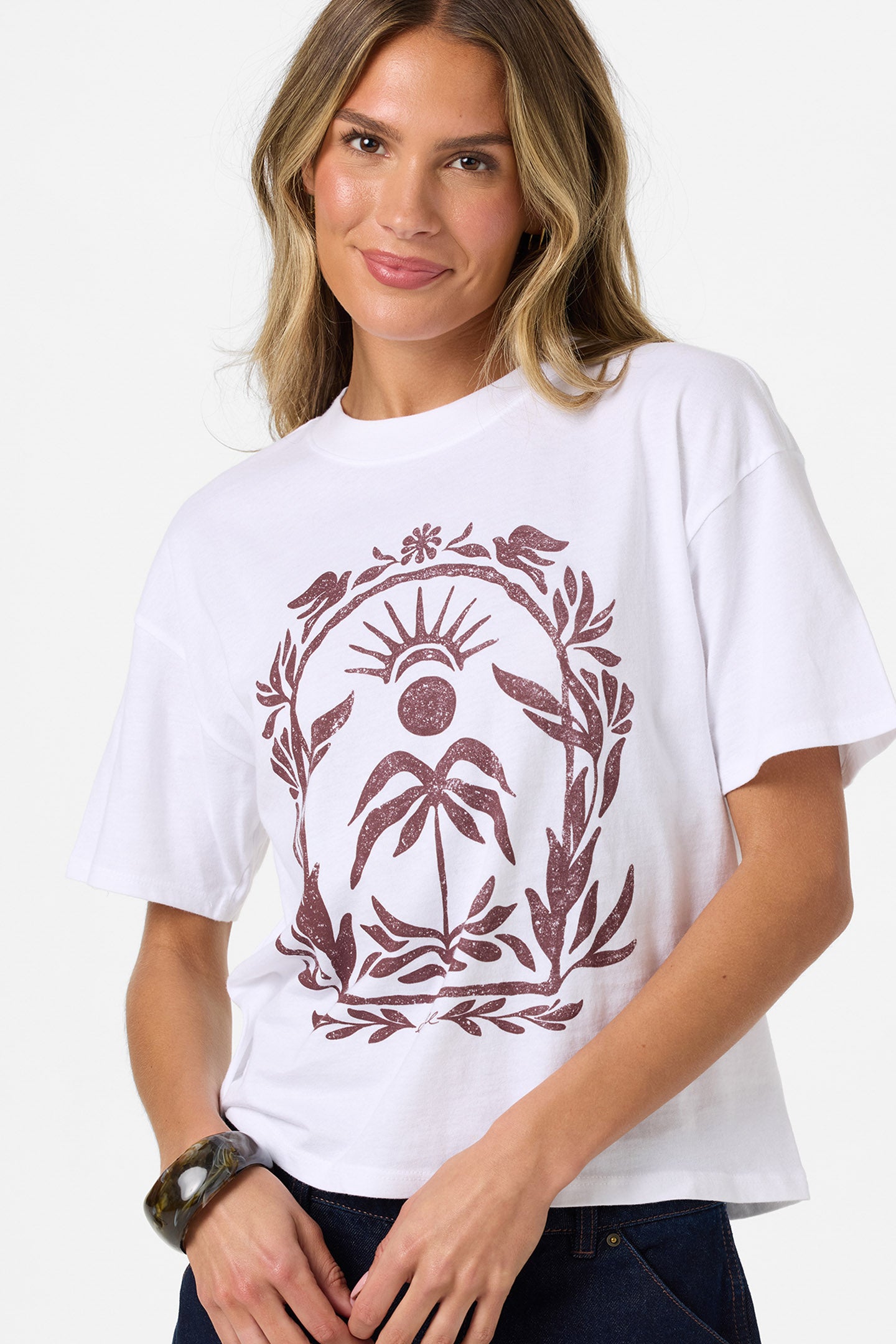 Framed Flora Easy Tee - White | O'Neill