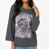 Psych'd Boxy Oversized Long Sleeve Tee