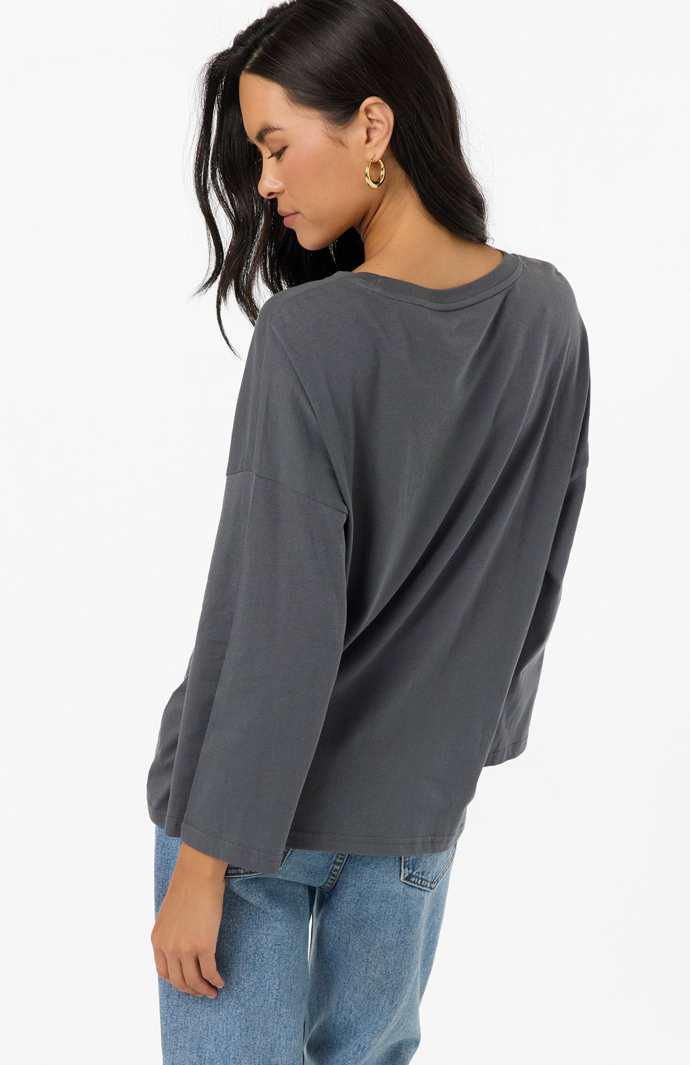 Psych'd Boxy Oversized Ls Tee Long Sleeve Tee - Dark Shadow | O'Neill